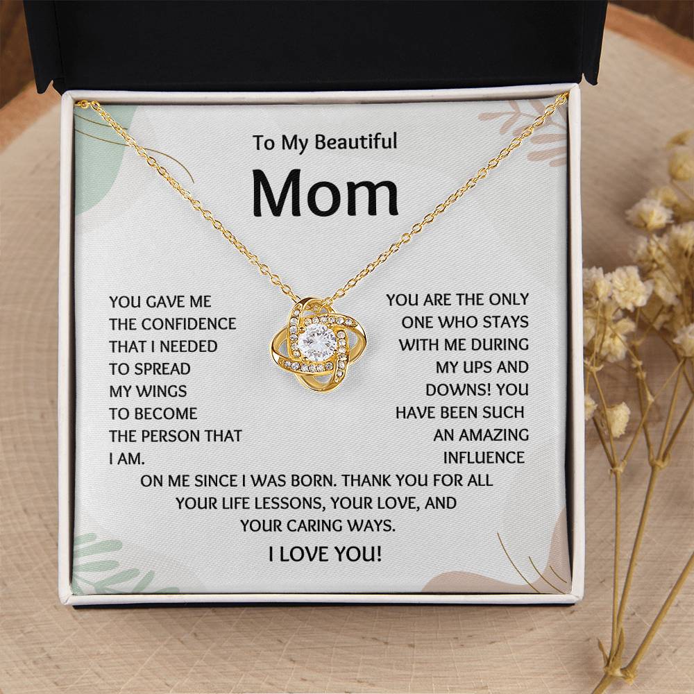 To My Beautiful Mom Necklace – Heartfelt Gift