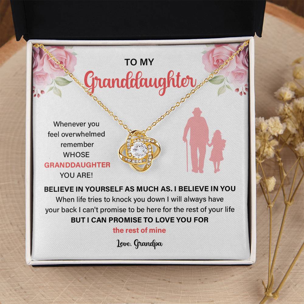 Granddaughter Gift from Grandpa – Love Note Necklace