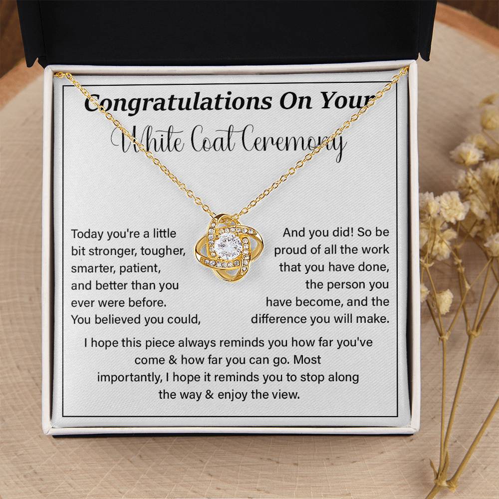 Congratulations On Your White Coat Ceremony Enjoy The View Necklace Best Wishes Necklace Personal Growth Jewelry  Motivational Jewelry Daily Inspiration Necklace Meaningful Gift For Graduates Congratulations Necklace