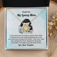 Thank You Mom Necklace Gift from Daughter Card