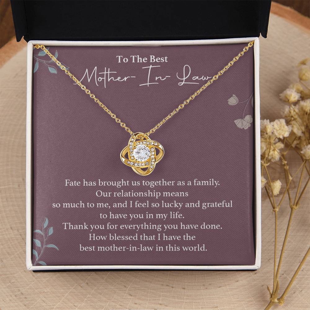 To The Best Mother-in-law Necklace Necklace For Thanking Mother-in-law Necklace For Mother-in-law On Wedding Day Necklace For Groom’s Mother Special Bond With Mother-in-law Necklace Sentimental Keepsake For Mother-in-law Best Mother-in-law Necklace Gift