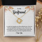 Girlfriend Necklace Gift with I Love You Message Card