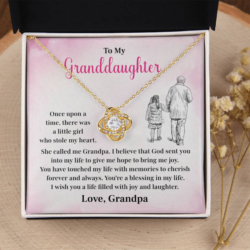 Granddaughter Necklace from Grandpa – Joy & Love Gift Box