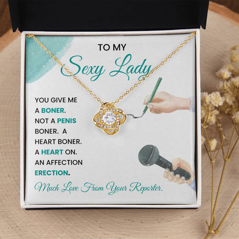 Funny Reporter Necklace Gift for Sexy Lady