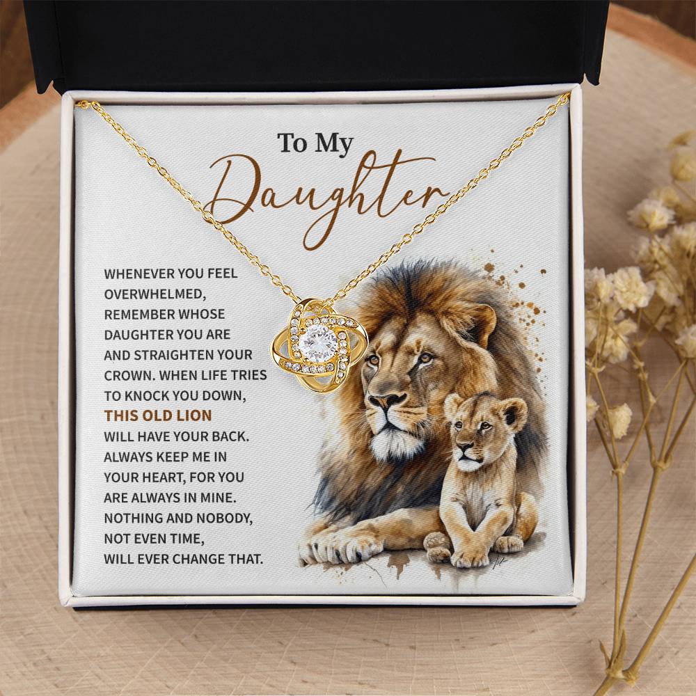Lion Necklace Gift for Daughter from Dad – Strength & Love