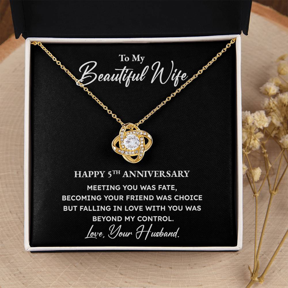 5th Anniversary Gift for Wife – Fate & Love Necklace
