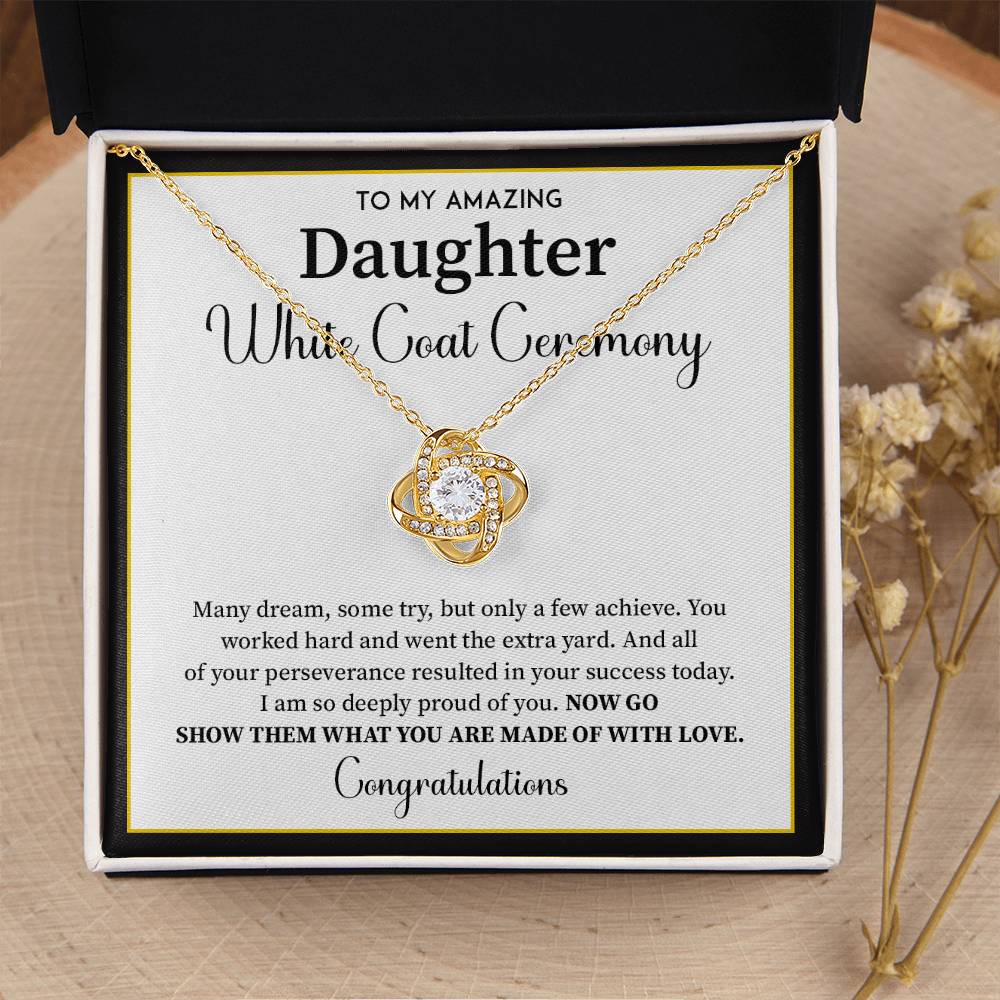 White Coat Ceremony Gift For Daughter Necklace With Gift Box