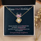 32nd Birthday Necklace Gift for Her – Elegant Love Knot with Card