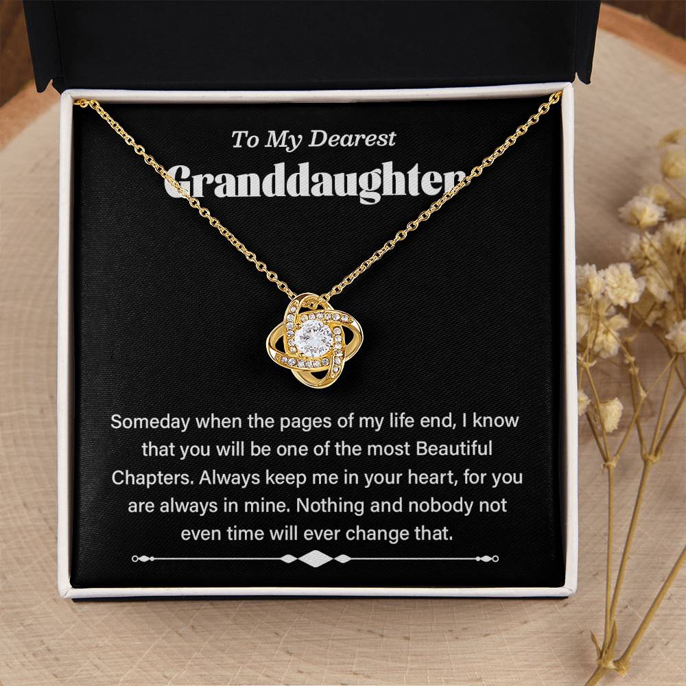 To My Dearest Granddaughter Necklace Gift – Forever in My Heart