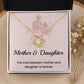 Mother & Daughter Necklace Gift – Forever Bond Floral Message