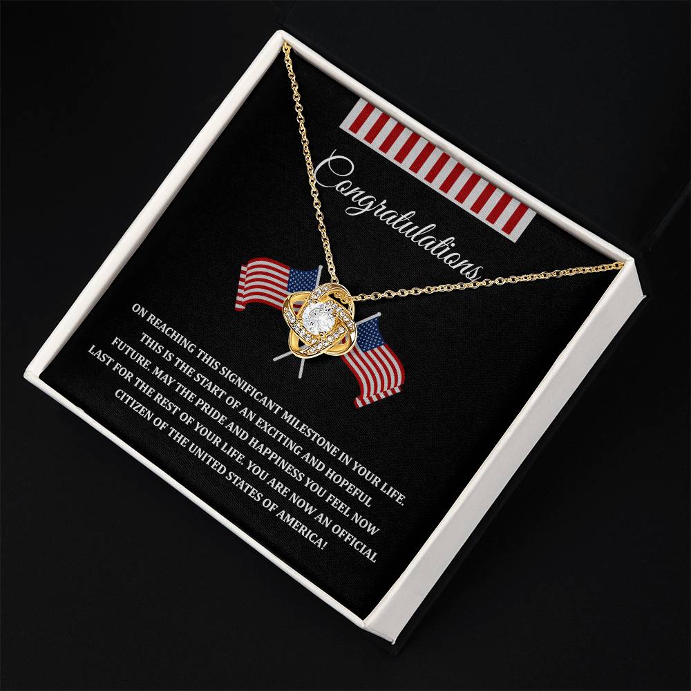 Congratulations Necklace For New U.s. Citizen Necklace For New U.s. Citizen Gift For New U.s. Citizen Journey Necklace For Proud New Citizen Jewelry For U.s. Citizenship Celebration Gift For Citizenship Milestone Jewelry For New U.s. Citizen Necklace