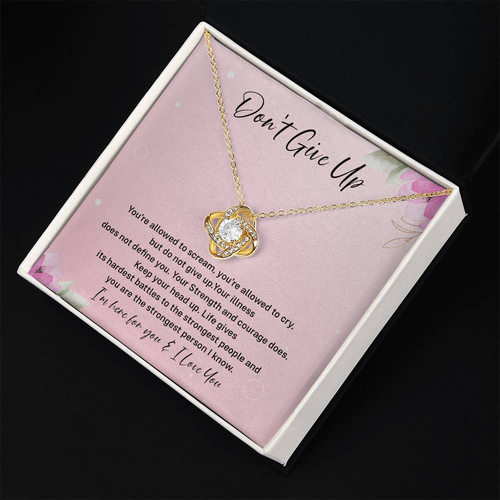 Don't Give Up Strength And Courage Necklace Don't Give Up Necklace Supportive Gift For Fighter You Are Strong Necklace Life's Battles Necklace Emotional Connection Necklace Love And Support Necklace Motivational Jewelry Breast Cancer Necklace For Soulmate