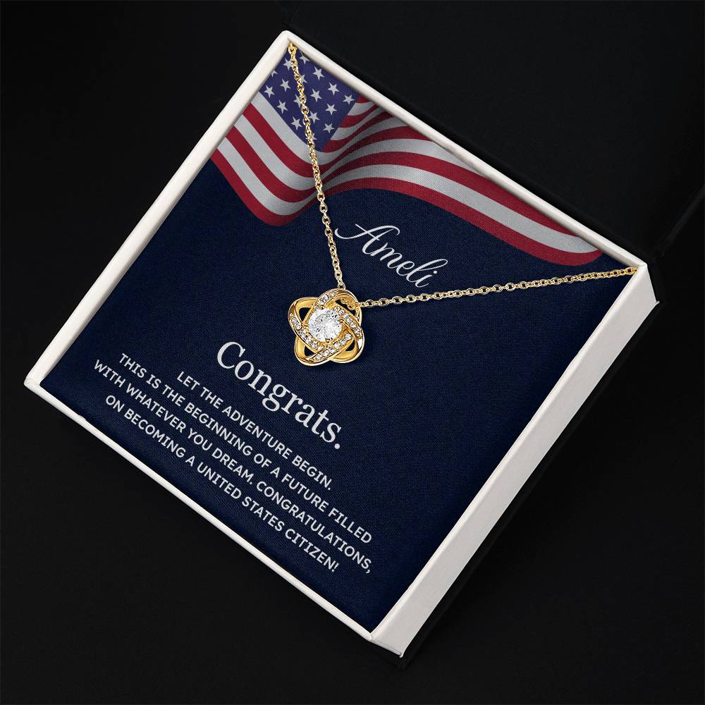 Congrats Necklace For New U.s. Citizen Ameli Necklace For New U.s. Citizen Gift For Citizenship Celebration Necklace With Citizenship Message Necklace For New U.s. Citizen Ameli Gift For Becoming A U.s. Citizen Proud U.s. Citizen Jewelry