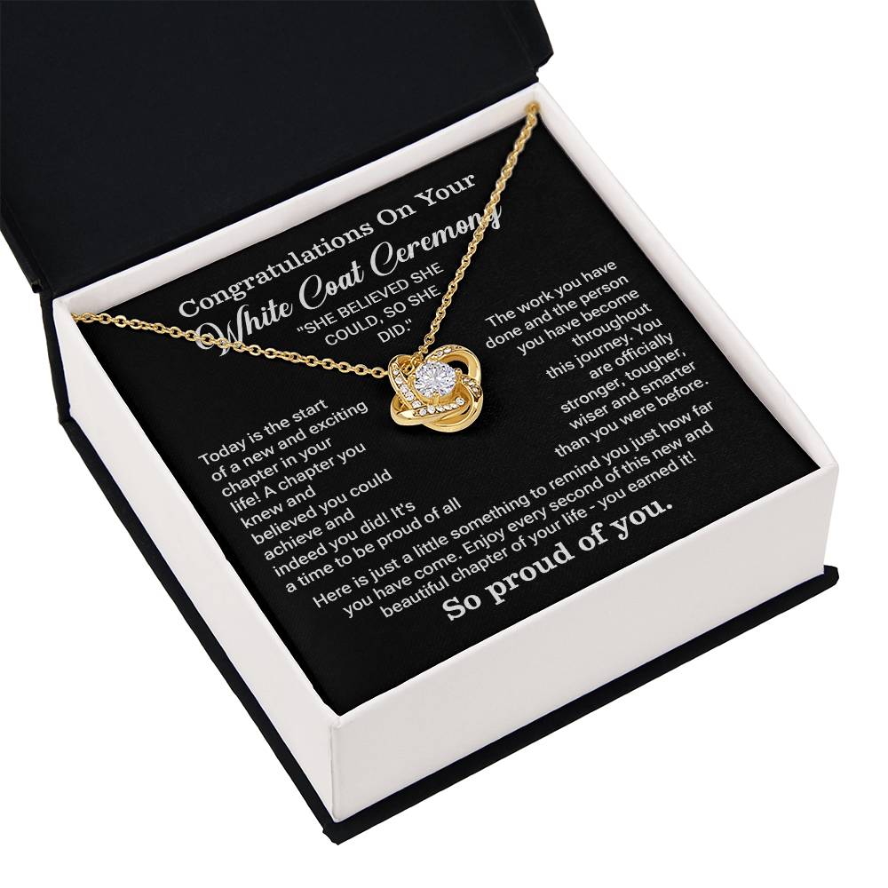 Congratulations On Your New White Coat Ceremony Congratulations Necklace White Coat Ceremony Inspirational Jewelry Gift New Chapter Necklace Meaningful Gift For Graduates Emotional Connection Necklace Motivational Jewelry