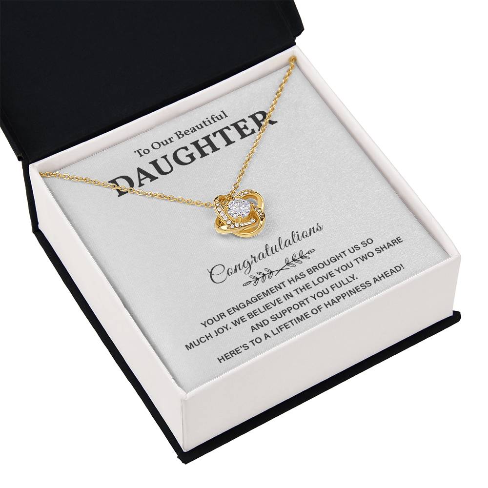 To Our Beautiful Daughter Engagement Necklace Gift Dad Sentimental Gift For Daughter’s Engagement Jewelry Gift For Daughter’s Engagement Daughter’s Special Day Necklace Meaningful Engagement Gift For Daughter Engagement Jewelry For Daughter