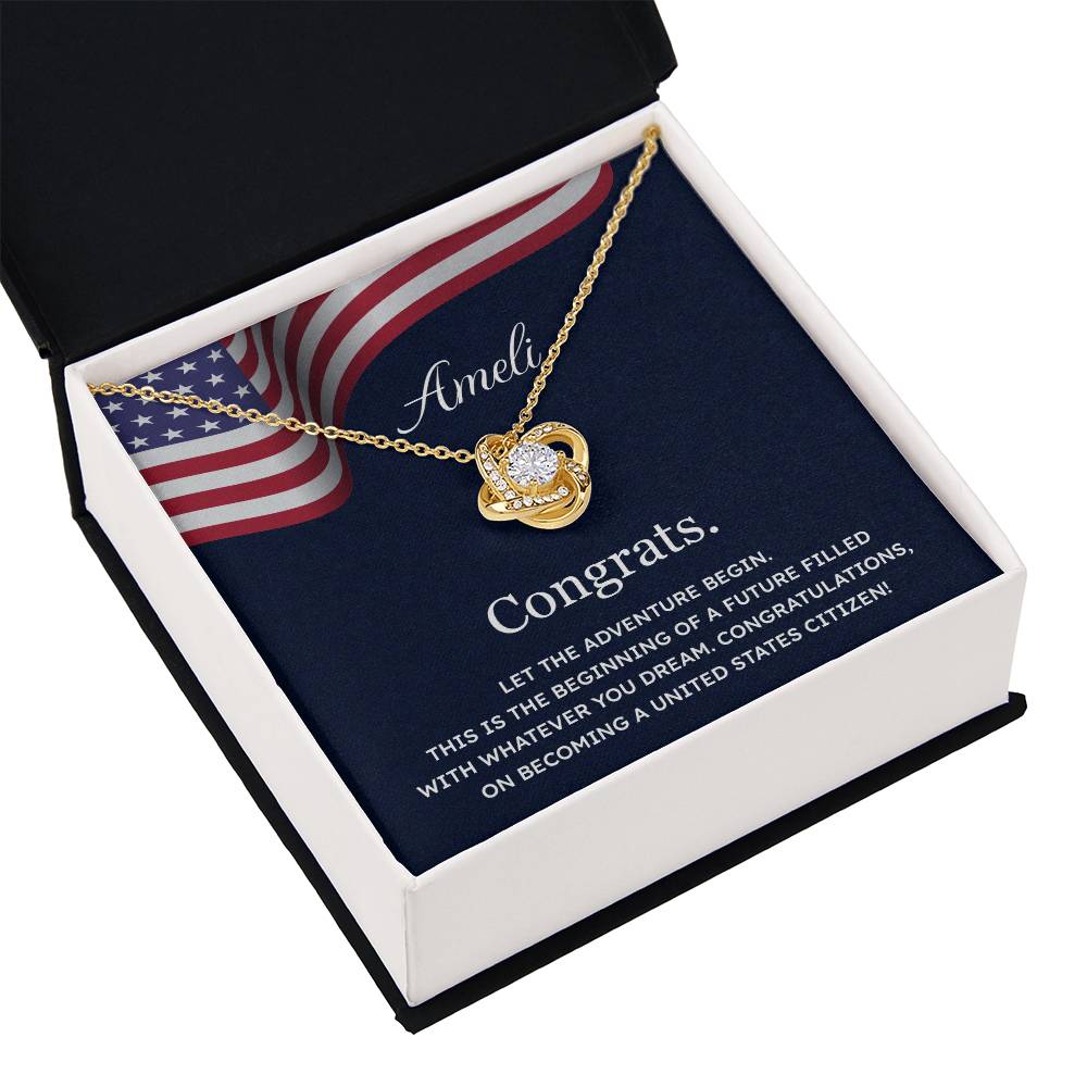 Congrats Necklace For New U.s. Citizen Ameli Necklace For New U.s. Citizen Gift For Citizenship Celebration Necklace With Citizenship Message Necklace For New U.s. Citizen Ameli Gift For Becoming A U.s. Citizen Proud U.s. Citizen Jewelry