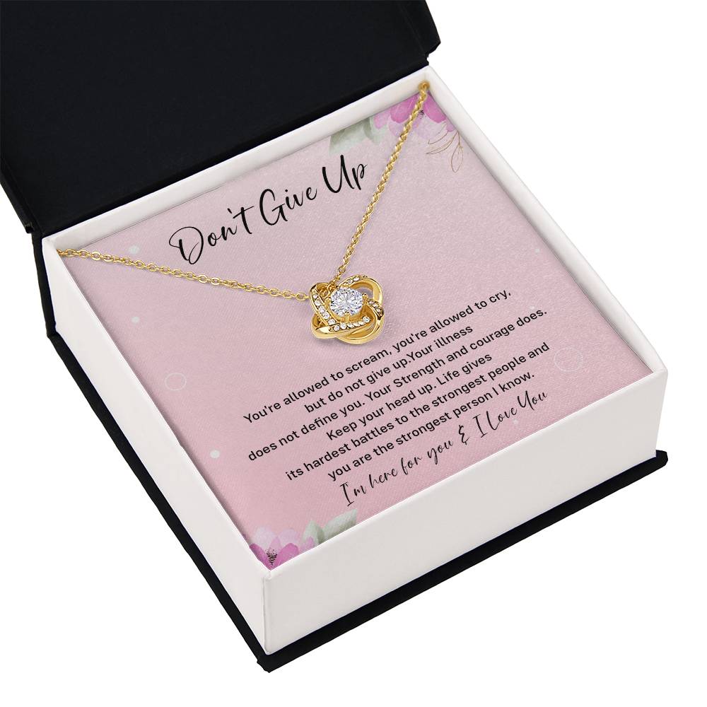 Don't Give Up Strength And Courage Necklace Don't Give Up Necklace Supportive Gift For Fighter You Are Strong Necklace Life's Battles Necklace Emotional Connection Necklace Love And Support Necklace Motivational Jewelry Breast Cancer Necklace For Soulmate