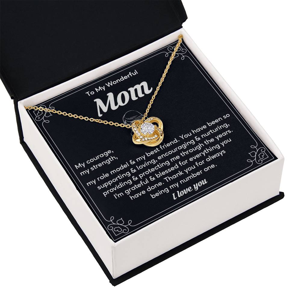 To My Wonderful Mom, Wonderful Mom Pendant Heartfelt Necklace For Her Sweet Pendant Thank You Gift For Support To My Best Friend Mom Jewelry Special Pendant For A Supportive Mom Sentimental Jewelry Thoughtful Necklace