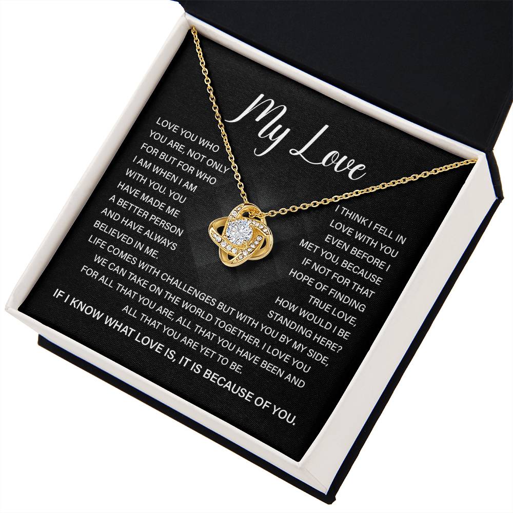 Romantic Necklace Gift for Her With Message & Luxury Box