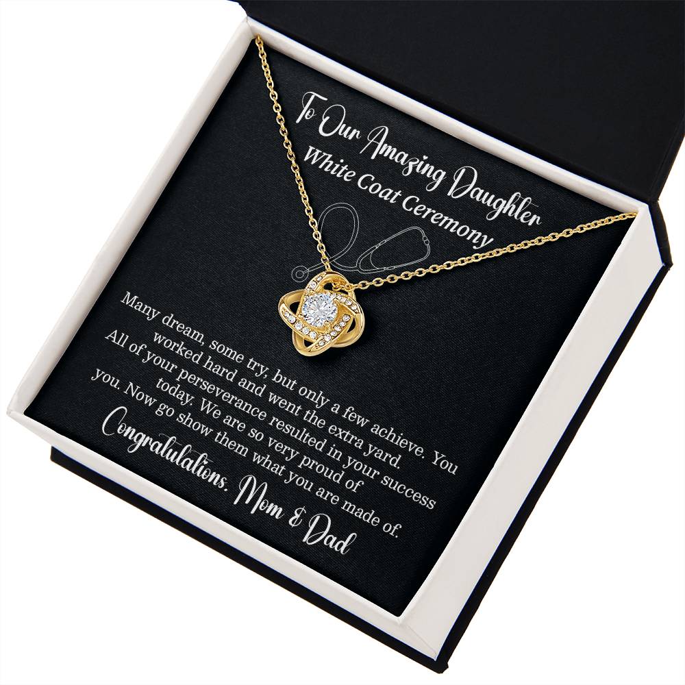 To Our Amazing Daughter On Your White Coat Ceremony Best Wishes Necklace You Are Amazing Necklace Personal Growth Jewelry Motivational Jewelry For New Beginnings Emotional Connection Necklace Meaningful Gift From Parents Congratulations Necklace