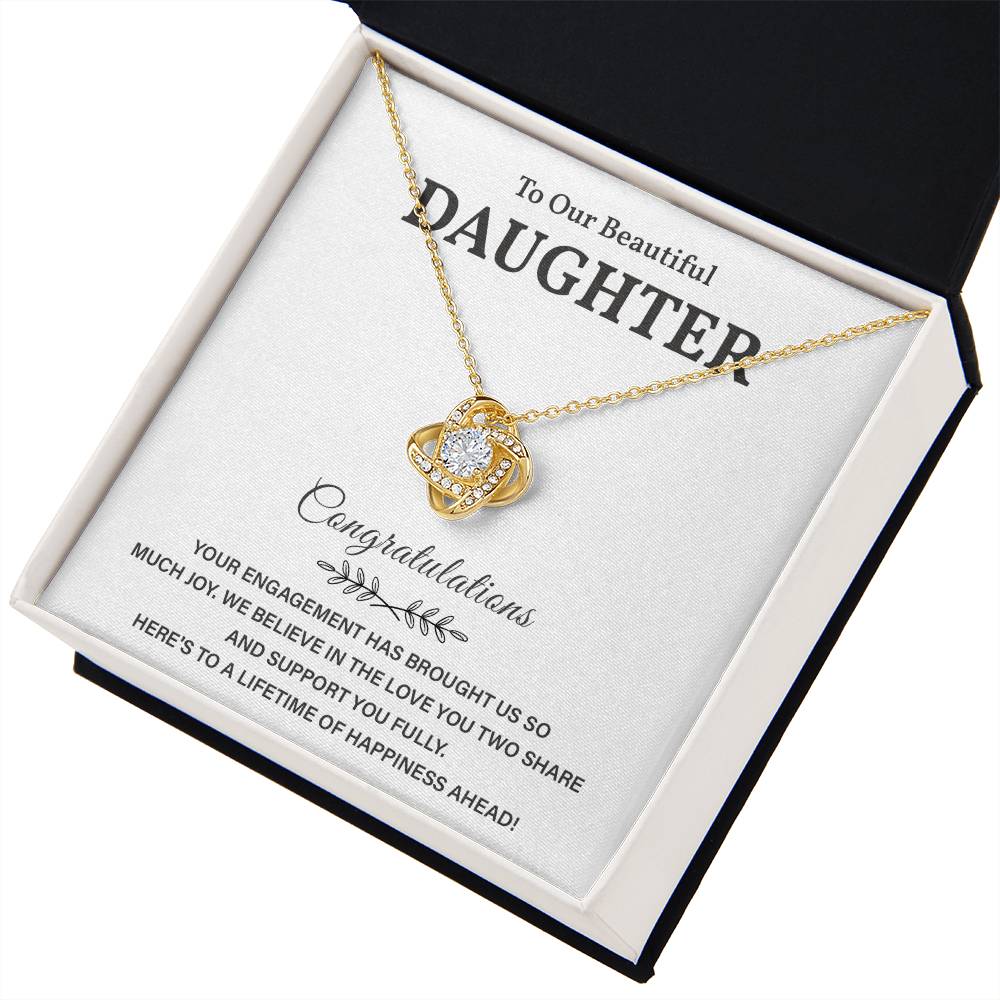 To Our Beautiful Daughter Engagement Necklace Gift Dad Sentimental Gift For Daughter’s Engagement Jewelry Gift For Daughter’s Engagement Daughter’s Special Day Necklace Meaningful Engagement Gift For Daughter Engagement Jewelry For Daughter