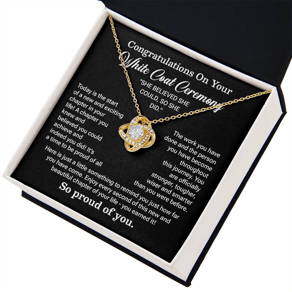 Congratulations On Your New White Coat Ceremony Congratulations Necklace White Coat Ceremony Inspirational Jewelry Gift New Chapter Necklace Meaningful Gift For Graduates Emotional Connection Necklace Motivational Jewelry