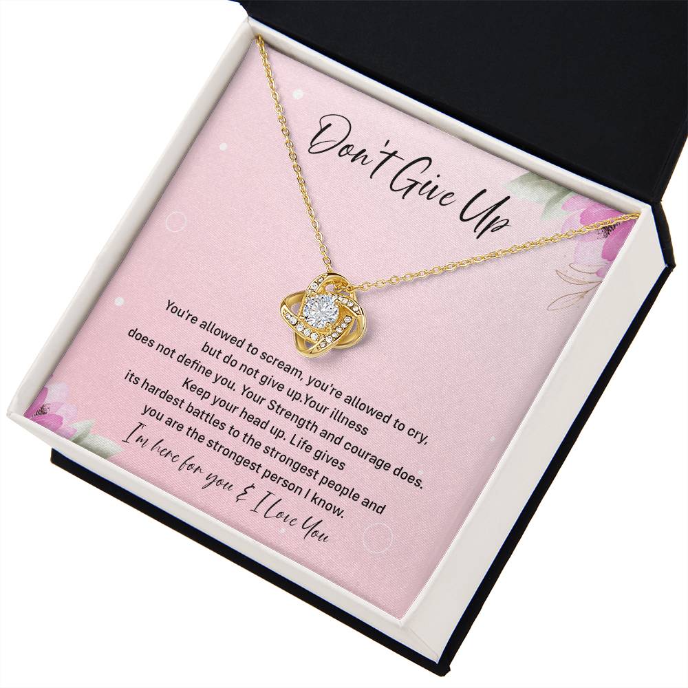 Don't Give Up Strength And Courage Necklace Don't Give Up Necklace Supportive Gift For Fighter You Are Strong Necklace Life's Battles Necklace Emotional Connection Necklace Love And Support Necklace Motivational Jewelry Breast Cancer Necklace For Soulmate