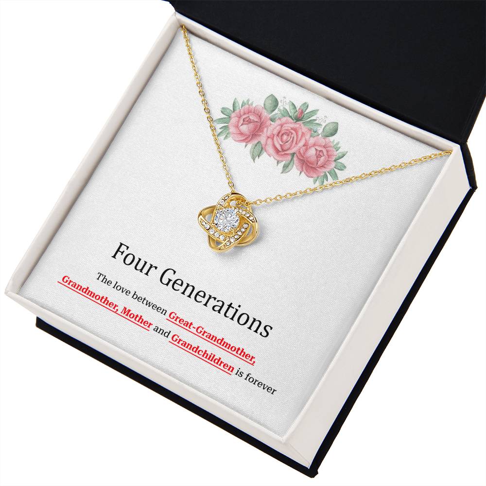 To Our Four Generations Four Generations Necklace Gift Great-grandmother Necklace Grandmother Necklace Mother Necklace Heartfelt Gift For Family Sentimental Jewelry For Generations Jewelry Gift For Great-grandmother Jewelry Gift For Mother