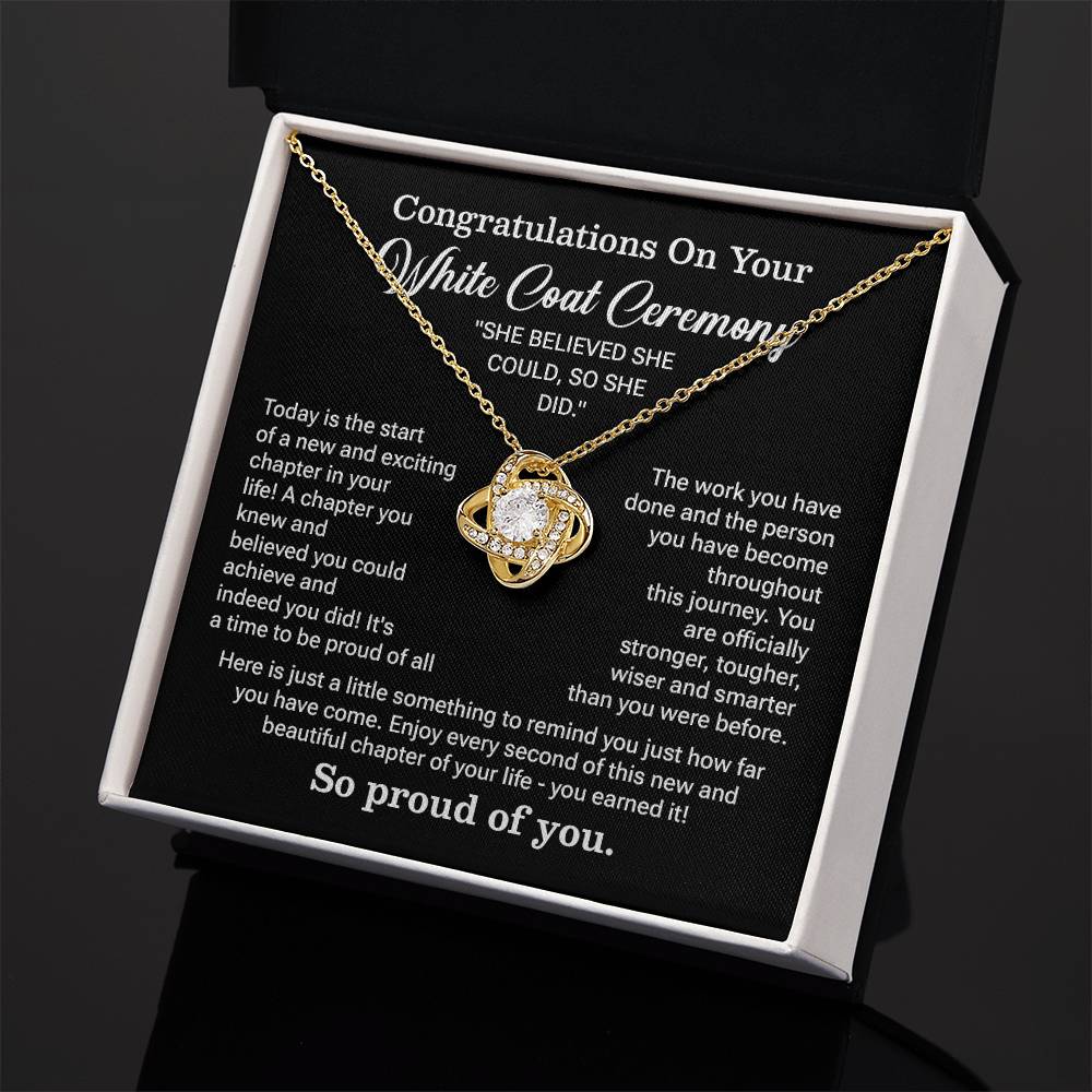 Congratulations On Your New White Coat Ceremony Congratulations Necklace White Coat Ceremony Inspirational Jewelry Gift New Chapter Necklace Meaningful Gift For Graduates Emotional Connection Necklace Motivational Jewelry