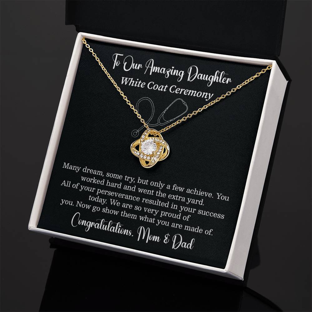 To Our Amazing Daughter On Your White Coat Ceremony Best Wishes Necklace You Are Amazing Necklace Personal Growth Jewelry Motivational Jewelry For New Beginnings Emotional Connection Necklace Meaningful Gift From Parents Congratulations Necklace