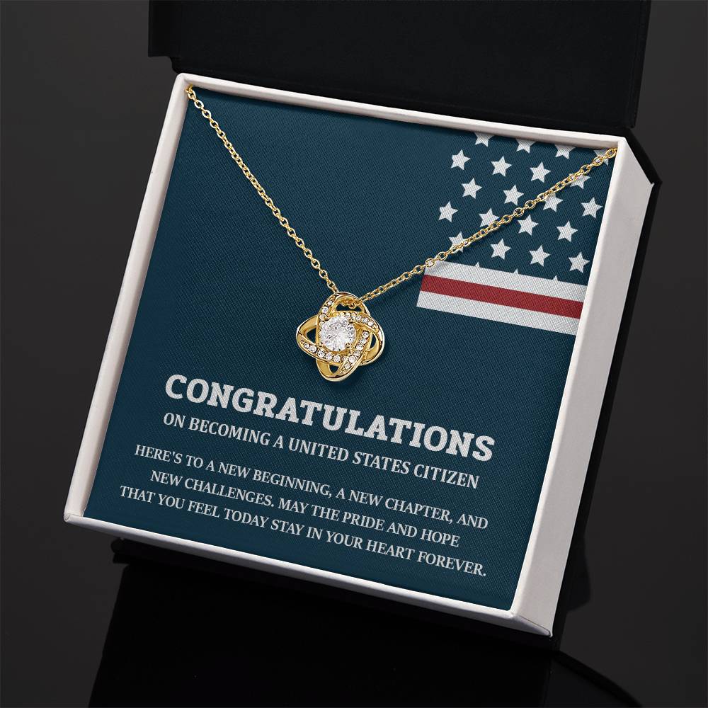 Congratulations Necklace For New U.s. Citizen Necklace For New U.s. Citizen Necklace For U.s. Citizenship Success Necklace For Official U.s. Citizen Jewelry For New U.s. Citizen Necklace With Message Of Hope Gift For American Patriot