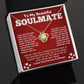 Soulmate Necklace Gift for Her with Message Card