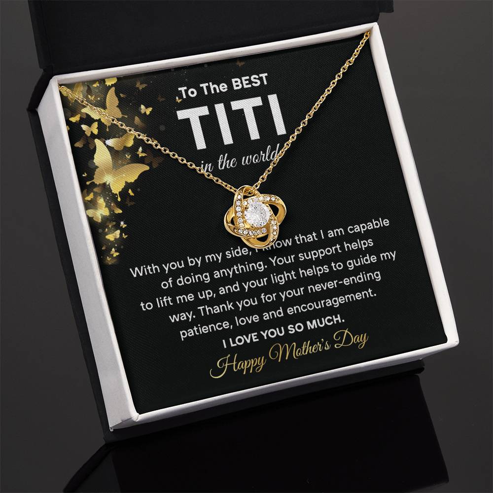 To The Best Titi Necklace Of Endless Love For Her Thank You For Everything Gift Celebrating An Amazing Day Forever My Titi Necklace Inspiration Necklace Loving Titi Mother’s Day Gift Heartfelt Message With Necklace Gift