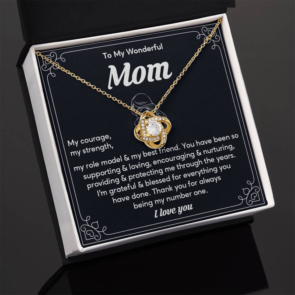 To My Wonderful Mom, Wonderful Mom Pendant Heartfelt Necklace For Her Sweet Pendant Thank You Gift For Support To My Best Friend Mom Jewelry Special Pendant For A Supportive Mom Sentimental Jewelry Thoughtful Necklace