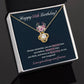 38th Birthday Gift for Women – Love Knot Necklace with Message Card