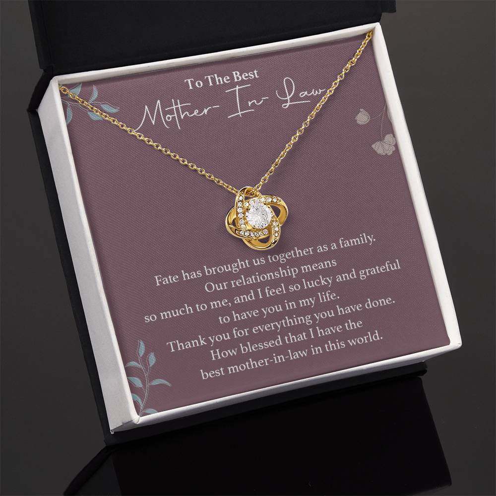 To The Best Mother-in-law Necklace Necklace For Thanking Mother-in-law Necklace For Mother-in-law On Wedding Day Necklace For Groom’s Mother Special Bond With Mother-in-law Necklace Sentimental Keepsake For Mother-in-law Best Mother-in-law Necklace Gift