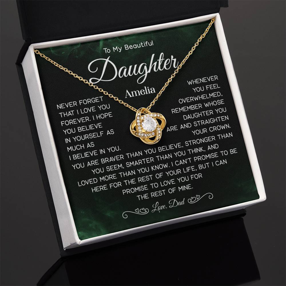 Dad to Daughter Gift – Forever Love Necklace Box