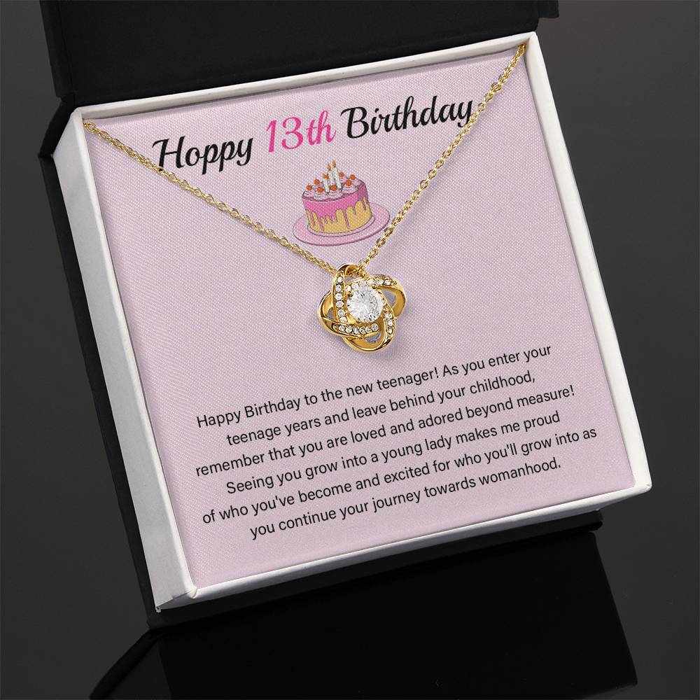 13th Birthday Necklace for Girl – Sentimental Gift with Message Card