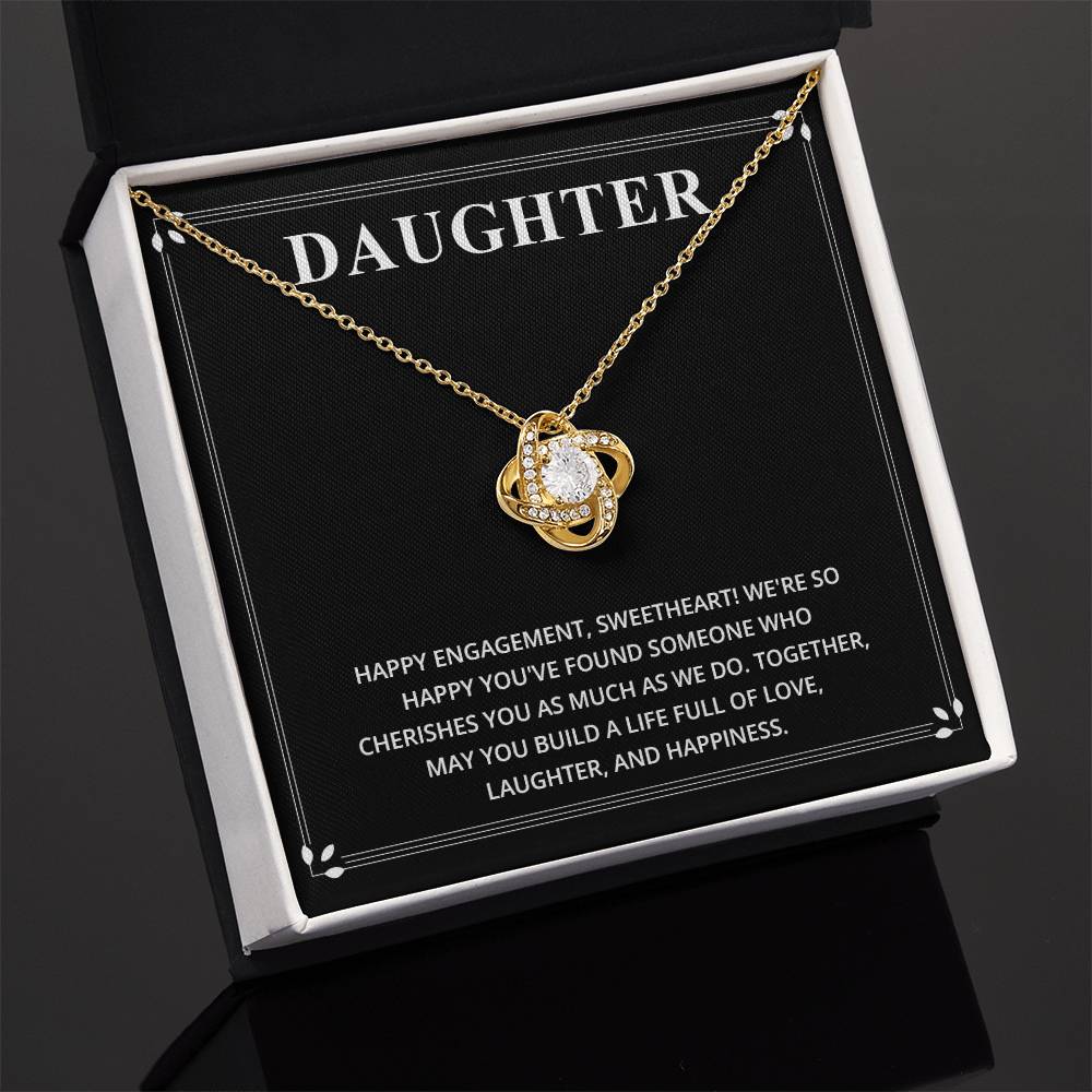 Daughter Happy Engagement Necklace Daughter Engagement Necklace Happy Engagement Gift For Daughter Sentimental Gift For Daughter’s Engagement Jewelry Gift For Daughter’s Engagement Daughter Love And Joy Gift Meaningful Engagement Gift For Daughter