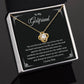 To My Girlfriend Love Knot Necklace with Message Card