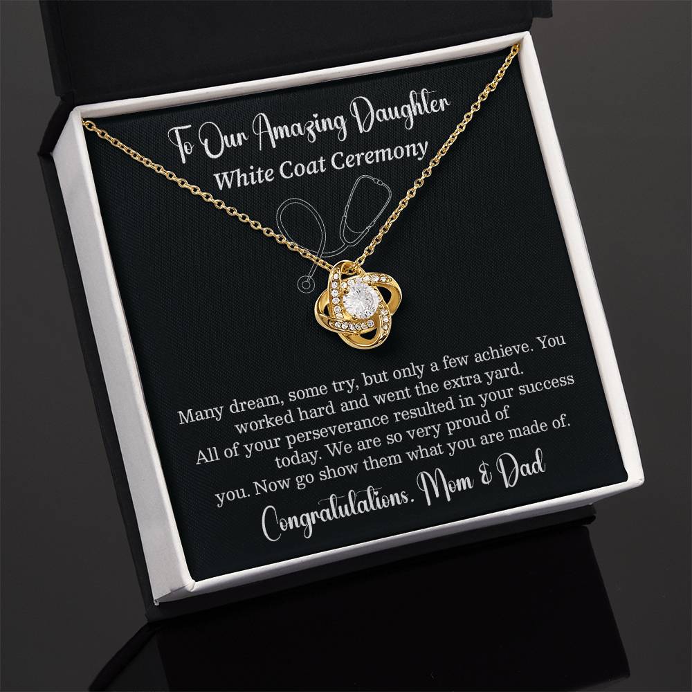 To Our Amazing Daughter On Your White Coat Ceremony Best Wishes Necklace You Are Amazing Necklace Personal Growth Jewelry Motivational Jewelry For New Beginnings Emotional Connection Necklace Meaningful Gift From Parents Congratulations Necklace