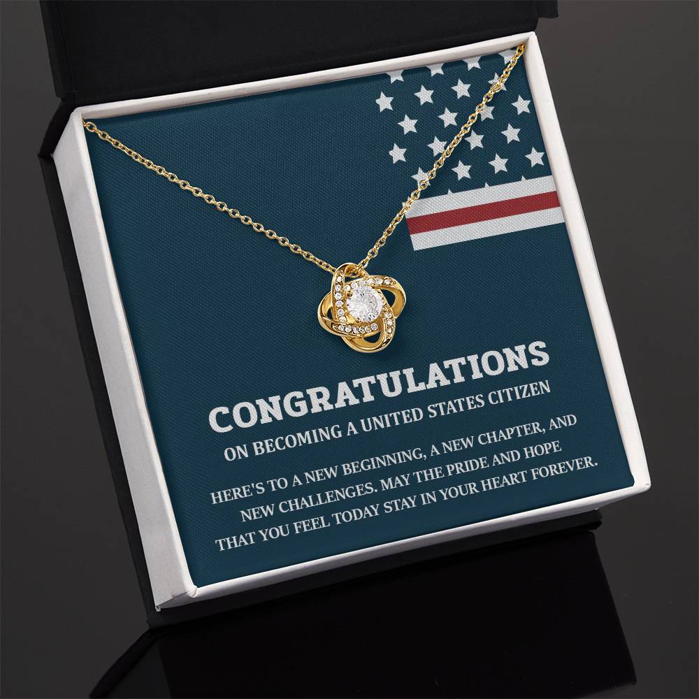 Congratulations Necklace For New U.s. Citizen Necklace For New U.s. Citizen Necklace For U.s. Citizenship Success Necklace For Official U.s. Citizen Jewelry For New U.s. Citizen Necklace With Message Of Hope Gift For American Patriot