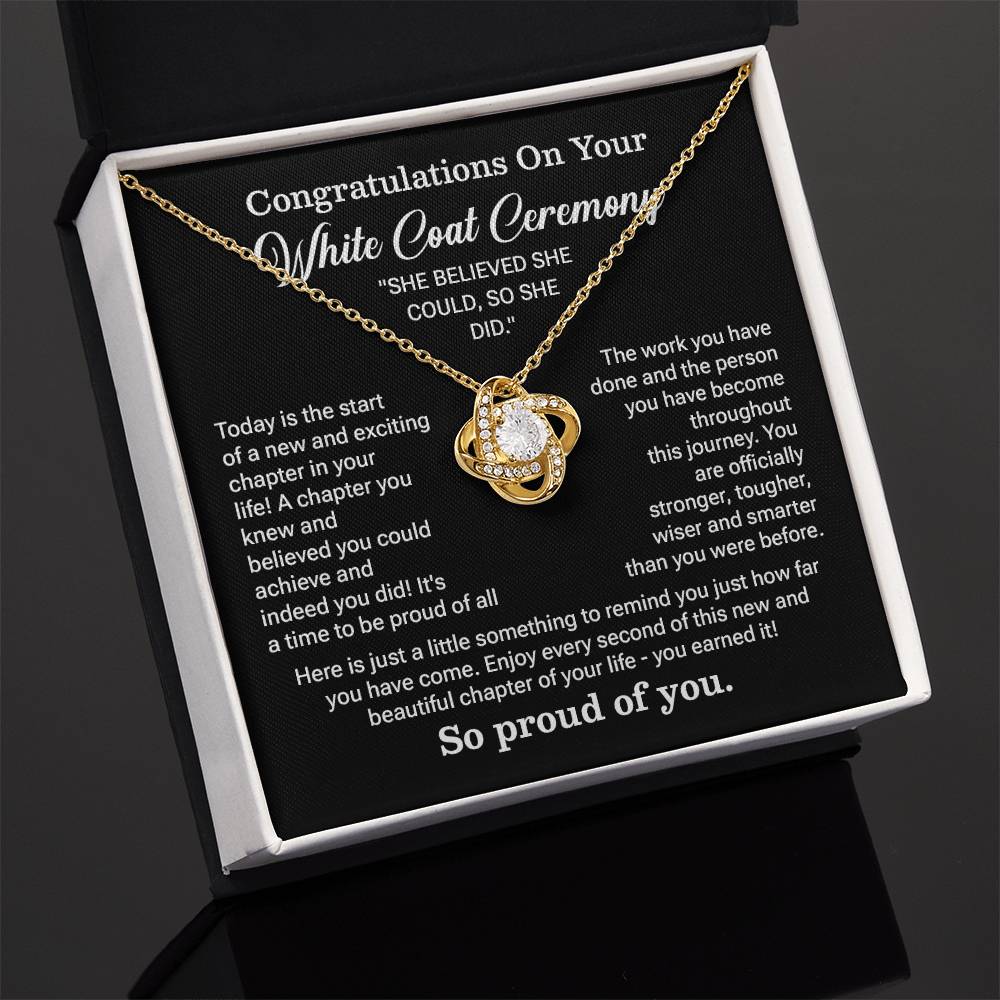 Congratulations On Your New White Coat Ceremony Congratulations Necklace White Coat Ceremony Inspirational Jewelry Gift New Chapter Necklace Meaningful Gift For Graduates Emotional Connection Necklace Motivational Jewelry