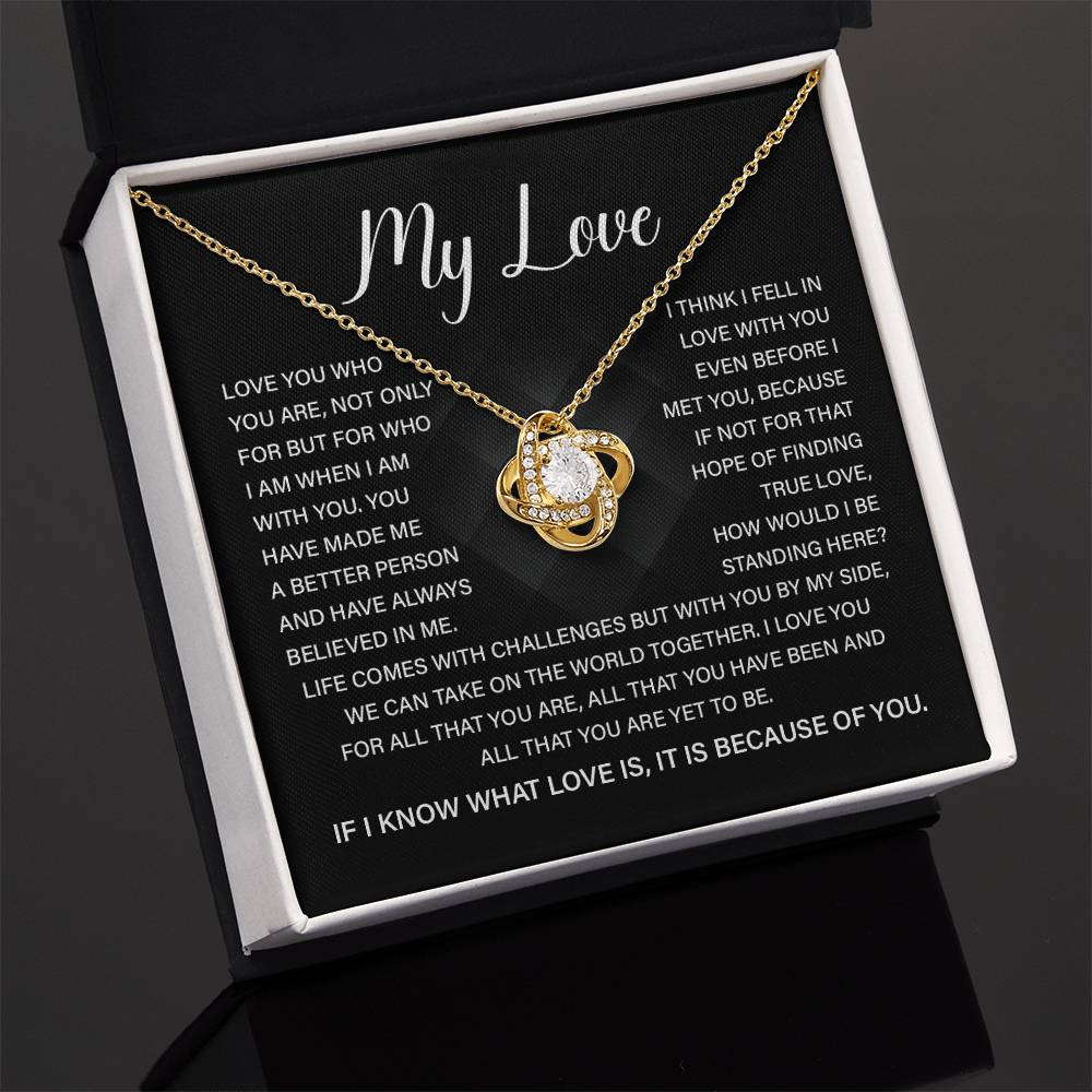 Romantic Necklace Gift for Her With Message & Luxury Box
