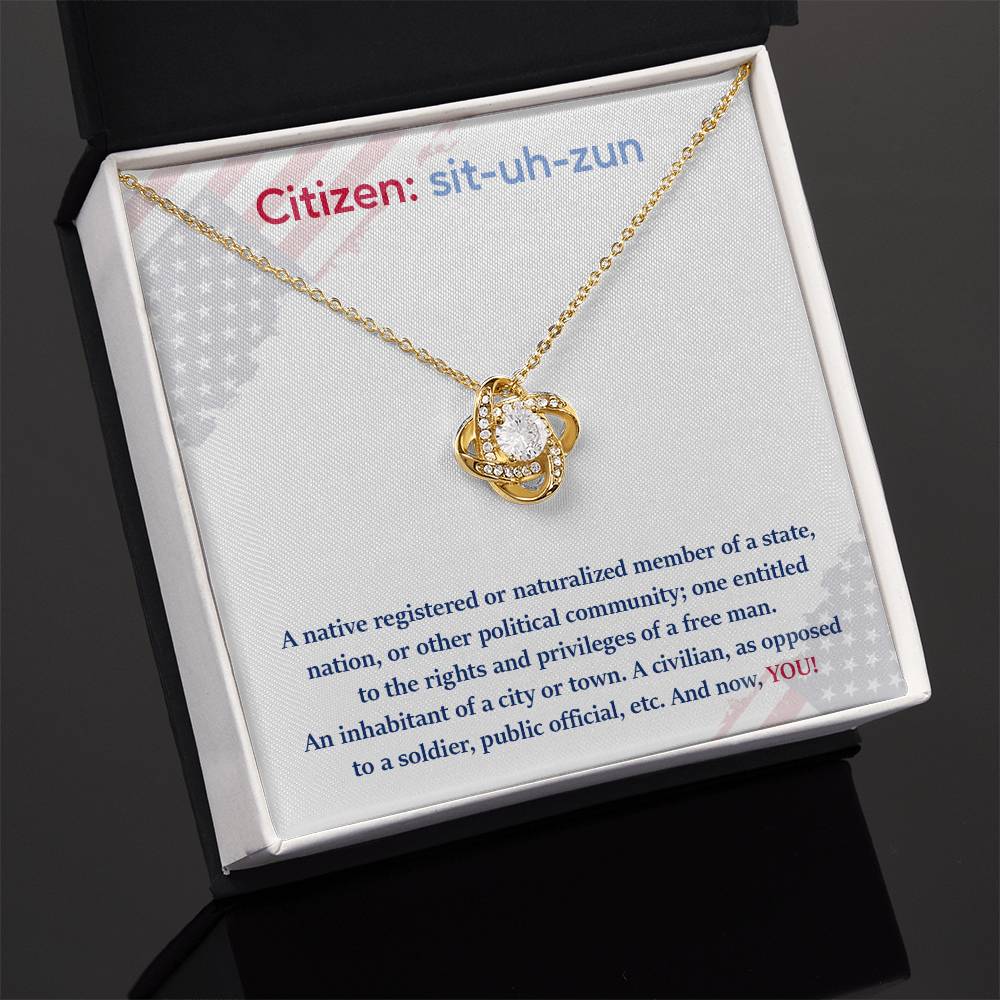 Citizen Necklace Citizen Necklace For New U.s. Citizen Gift For New American Citizen Necklace For Official U.s. Citizen Celebrate Your Freedom Necklace Necklace For U.s. Citizenship Journey Necklace With U.s. Citizen Message Gift For U.s. Citizenship