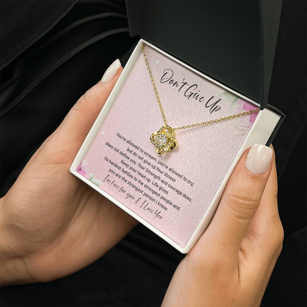 Don't Give Up Strength And Courage Necklace Don't Give Up Necklace Supportive Gift For Fighter You Are Strong Necklace Life's Battles Necklace Emotional Connection Necklace Love And Support Necklace Motivational Jewelry Breast Cancer Necklace For Soulmate