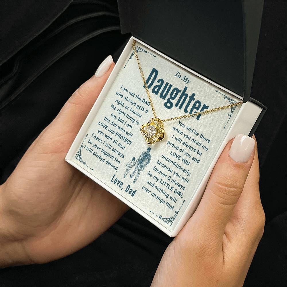 Father to Daughter Necklace Gift Box Message Card