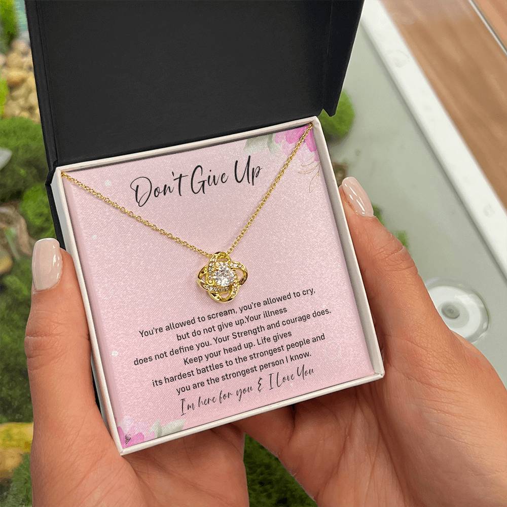 Don't Give Up Strength And Courage Necklace Don't Give Up Necklace Supportive Gift For Fighter You Are Strong Necklace Life's Battles Necklace Emotional Connection Necklace Love And Support Necklace Motivational Jewelry Breast Cancer Necklace For Soulmate