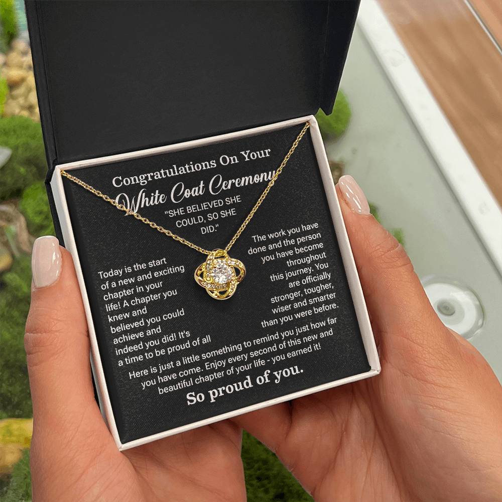 Congratulations On Your New White Coat Ceremony Congratulations Necklace White Coat Ceremony Inspirational Jewelry Gift New Chapter Necklace Meaningful Gift For Graduates Emotional Connection Necklace Motivational Jewelry