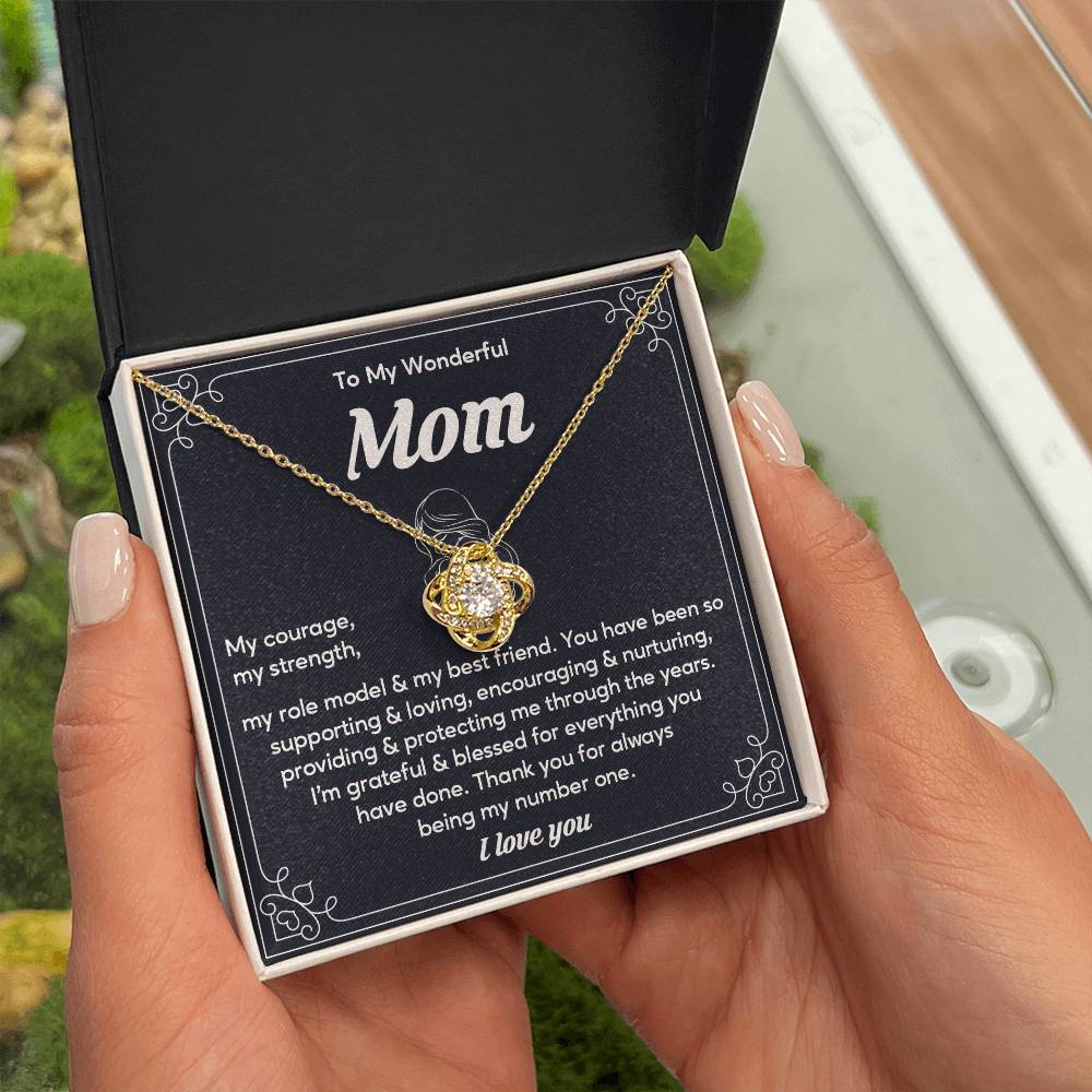 To My Wonderful Mom, Wonderful Mom Pendant Heartfelt Necklace For Her Sweet Pendant Thank You Gift For Support To My Best Friend Mom Jewelry Special Pendant For A Supportive Mom Sentimental Jewelry Thoughtful Necklace